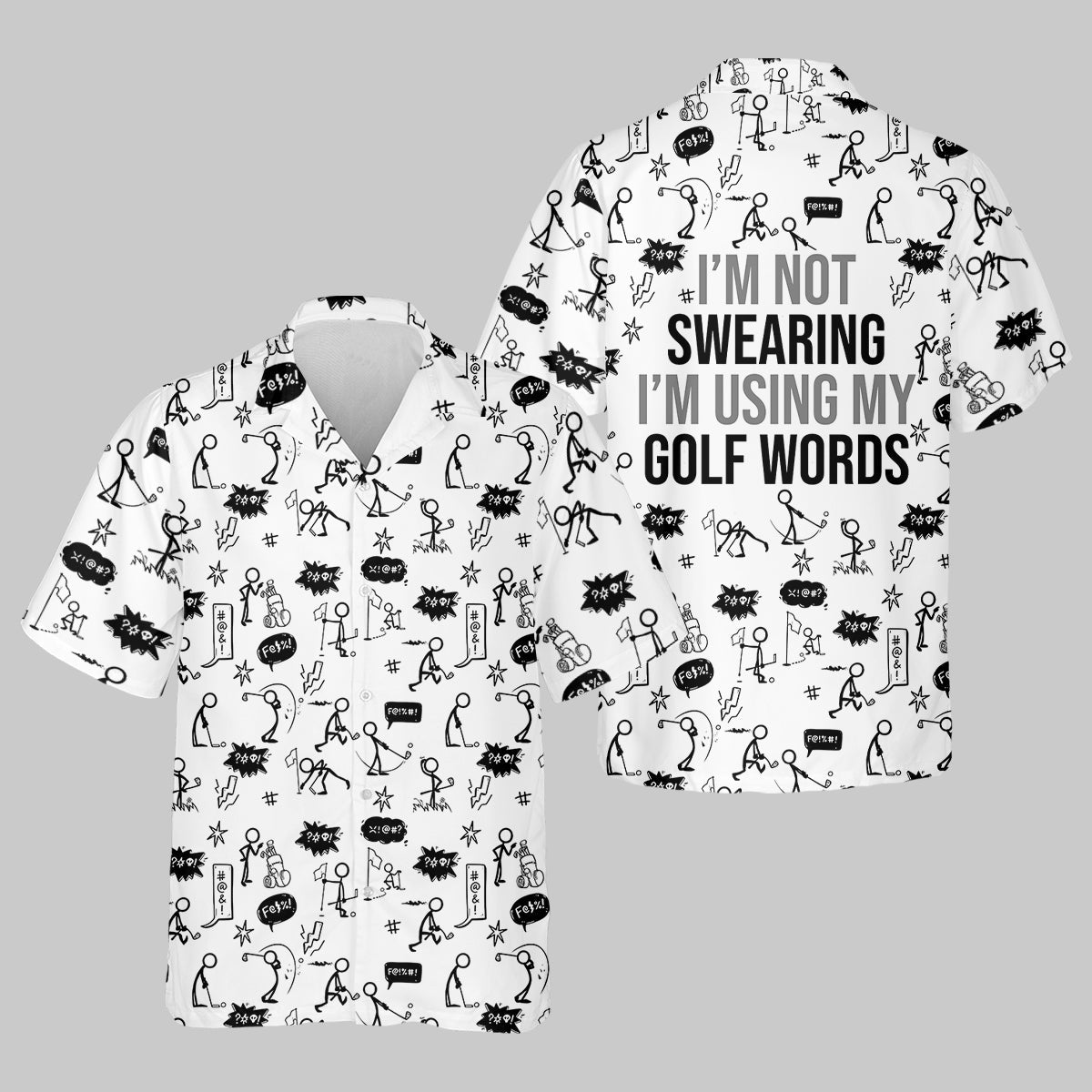 I'm Not Swearing I'm Using My Golf Words Custom Men's Golf Polo Shirt, Hilarious Golf Shirt