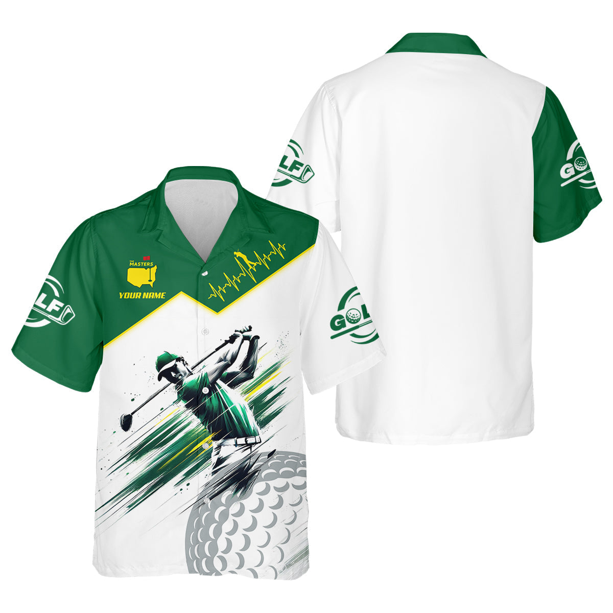 Augusta Golf Master Custom Men's Golf Polo Shirt, Funny Golf Shirt, Men Golf Gifts