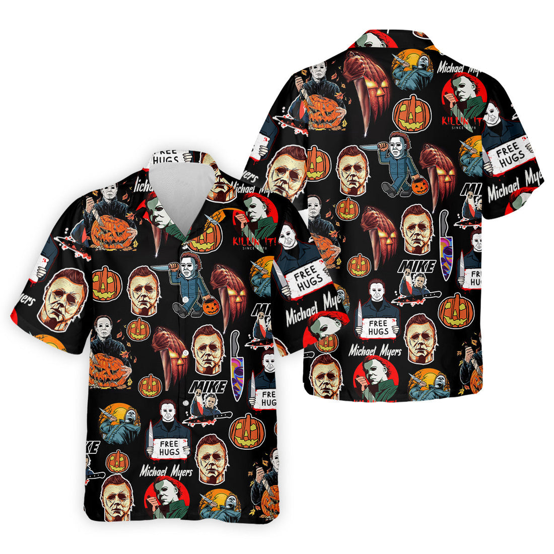 Michael Myers Halloween Golf Tops For Men, Mens Funny Golf Shirts, Horror Movie Shirt