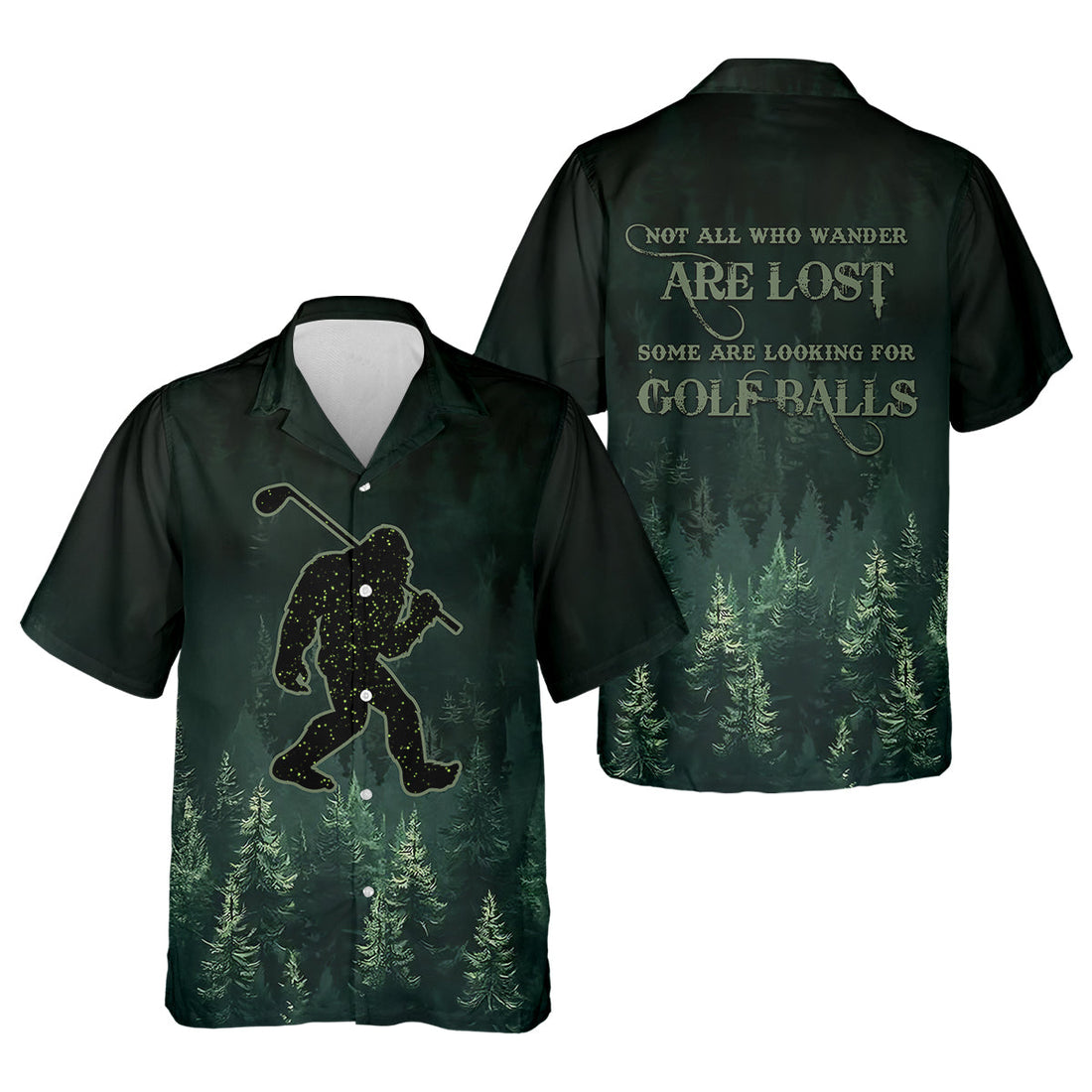 Where Did My Golf Ball Go Bigfoot Men's Golf Polo Shirt, Funny Bigfoot Golf Shirt, Dad Golf Gift