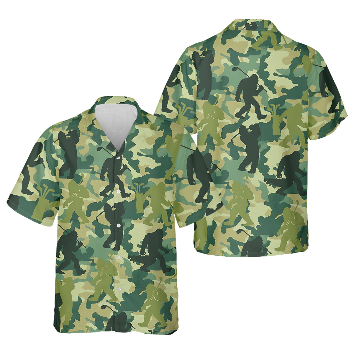 Bigfoot Sasquatch Men's Golf Polo Shirt, Funny Golf Shirt, Gift For Golfers