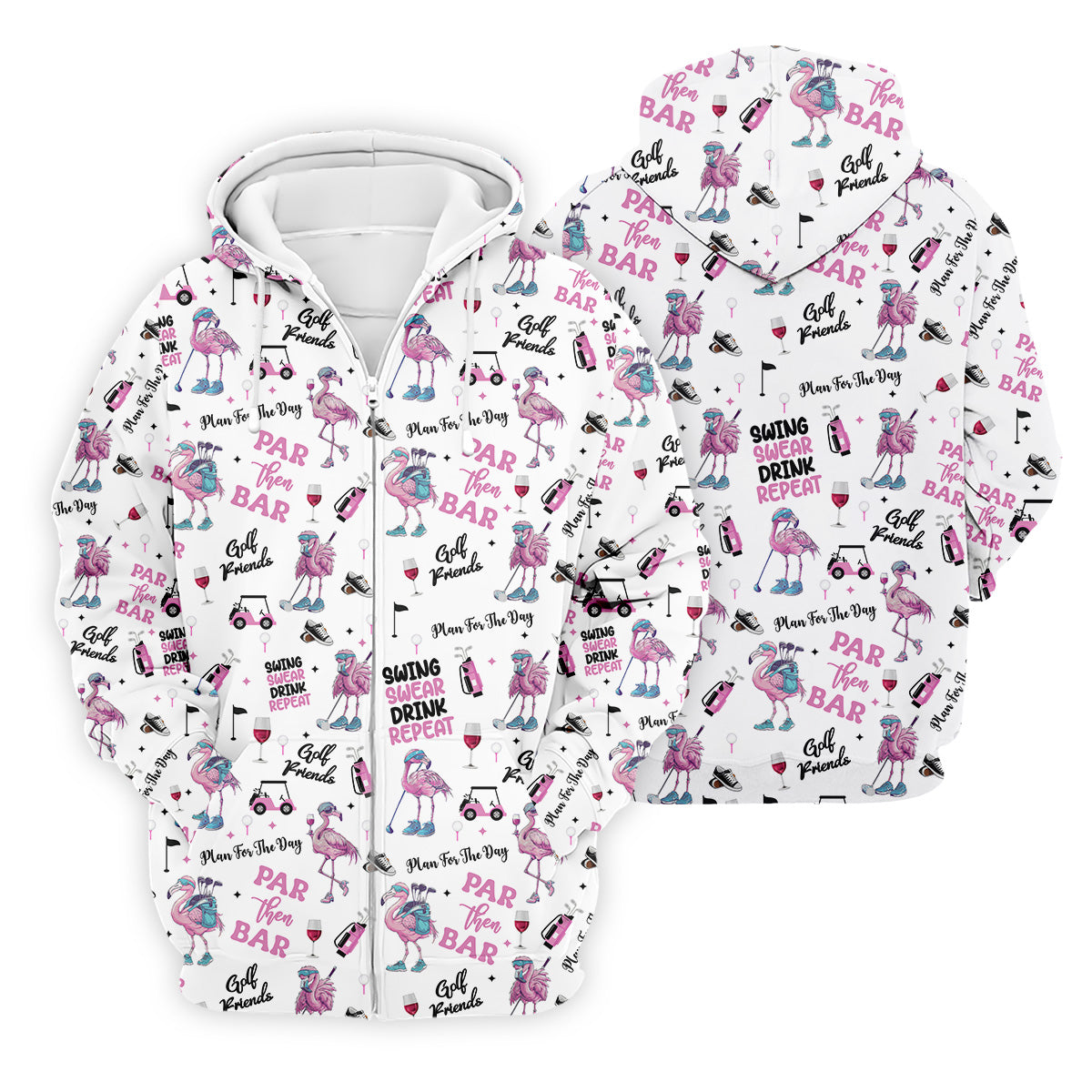 Par Then Bar Flamingo Funny Men Polo Shirt,  US Patriotic Pride Men's Golf Polo Shirt, Patriotic Golf Shirt, USA Golf Shirt