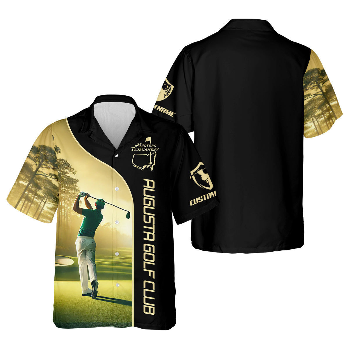 Augusta Golf Club Custom Men's Golf Polo Shirt, Gift For Golfers