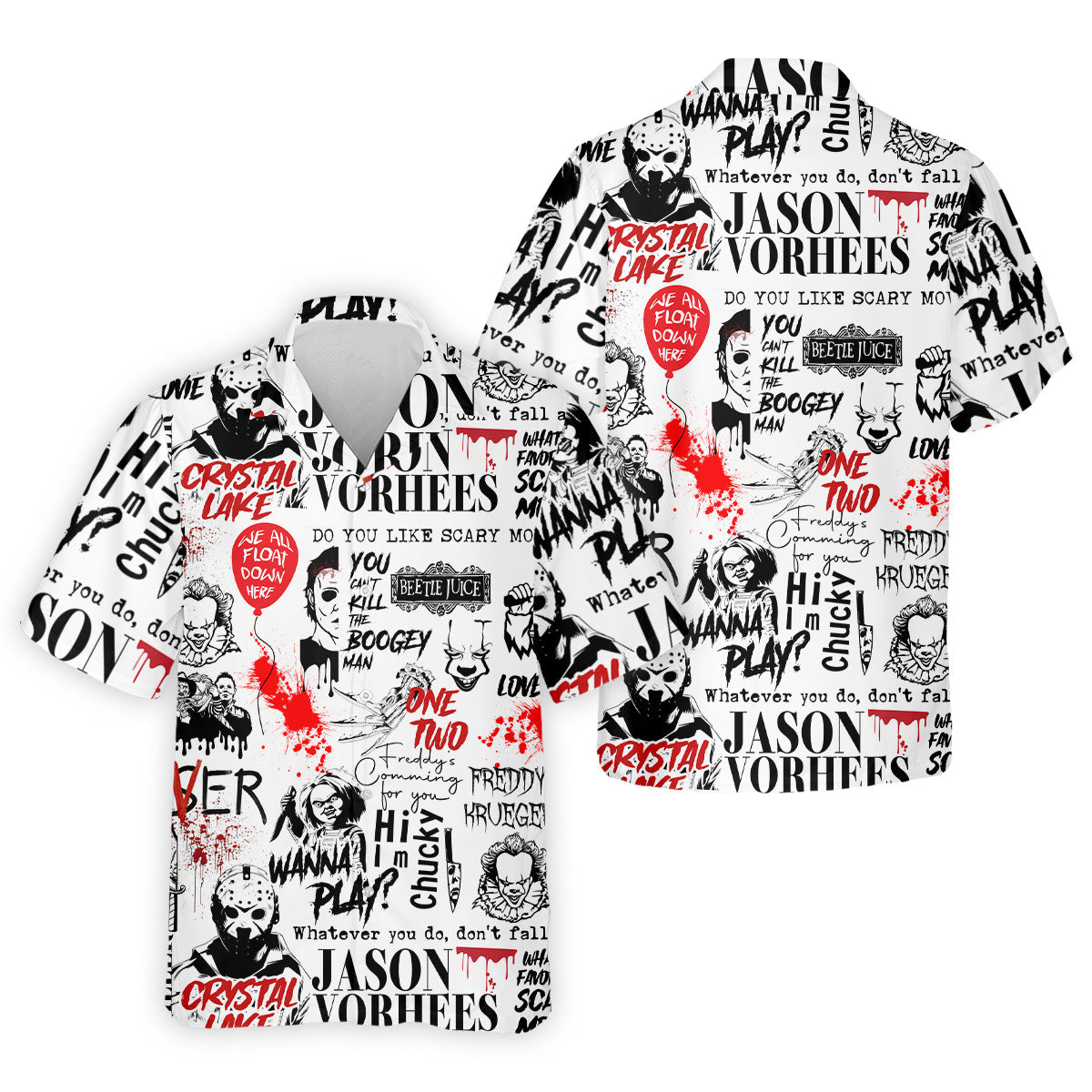 Never Stop Dreaming Halloween Golf Shirt, Mens Funny Golf Shirts, Horror Movie Shirt