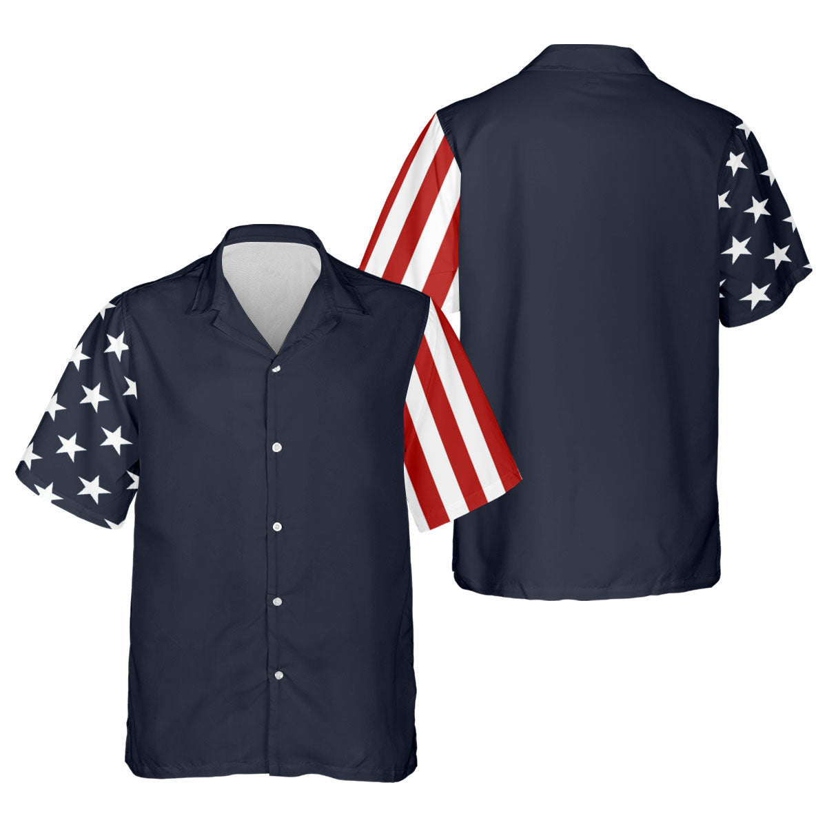 American Flag Golf Polo Shirt, Mens Golf Gift, Patriotic Golf Shirt