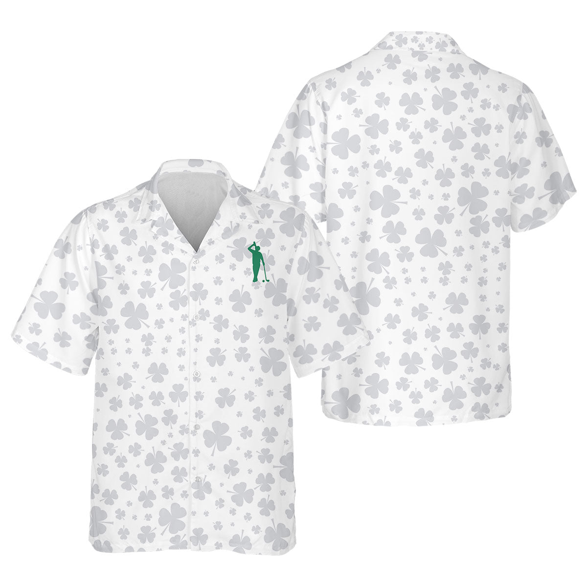 Shamrock Golf Polo Shirt, Mens Golf Shirt, Gift For Golfer
