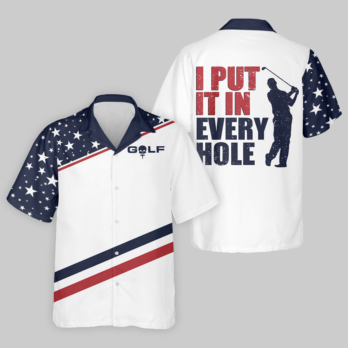 I Put It in Every Hole Mens Golf Polo Shirt, Mens Golf Gift, Funny Golf Shirt