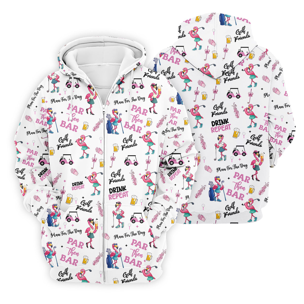 Par Then Bar Flamingo Golf Shirt, Fun Golf Shirts Mens, Golf Hoodie Mens, Matching Golf Shirts