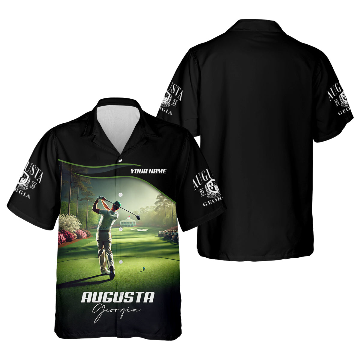 Augusta Georgia Custom Men's Golf Polo Shirt, Funny Golf Shirt, Gift For Golfers
