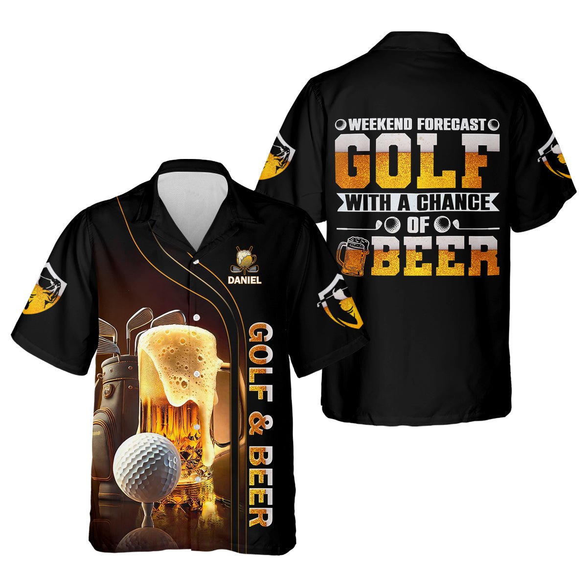 Weekend Forecast Golf With A Change Of Beer Custom Golf Polo Shirt, Mens Golf Gift, Golf Lover Gift