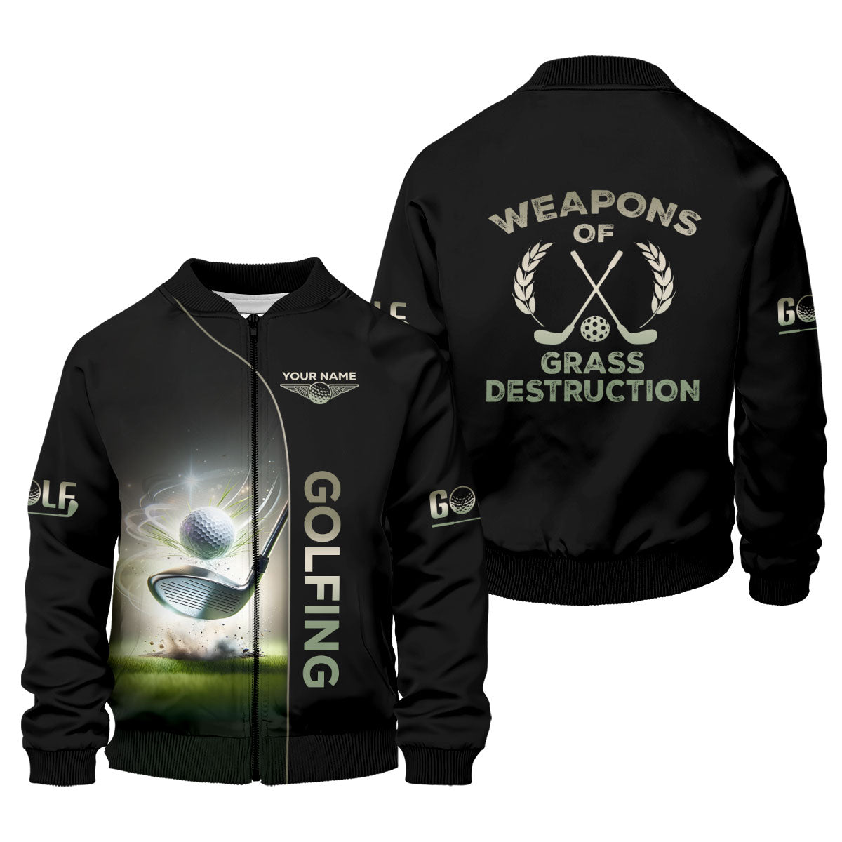 Weapons Of Grass Destruction Custom Funny Golf Polo Shirt, Mens Golf Gift, Gift For Golfers