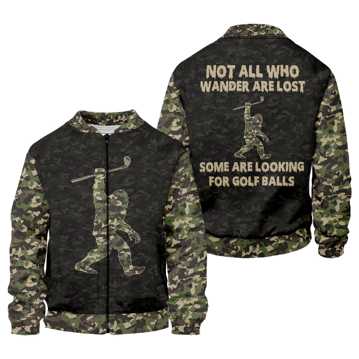 Funny Bigfoot Men's Golf Polo Shirt, Mens Golf Shirt, Funny Golf Shirt, Gift For Golfers