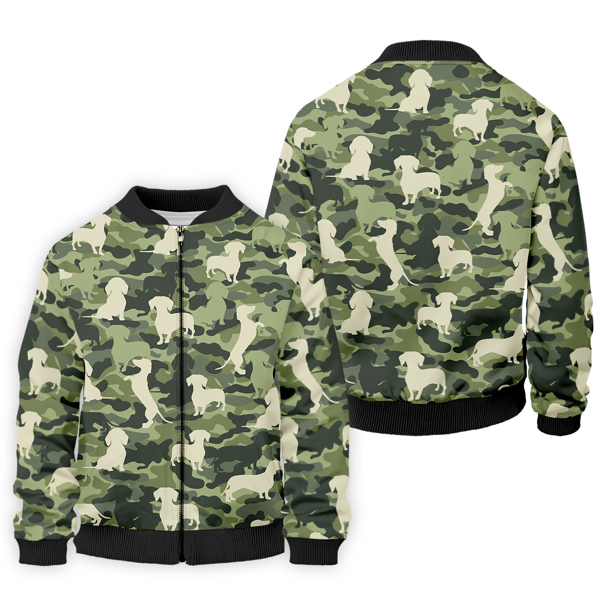 Funny Dachchunds Camo Men's Golf Shirt, Dog Golf Shirt, Funny Golf Shirt, Men Golf Gift