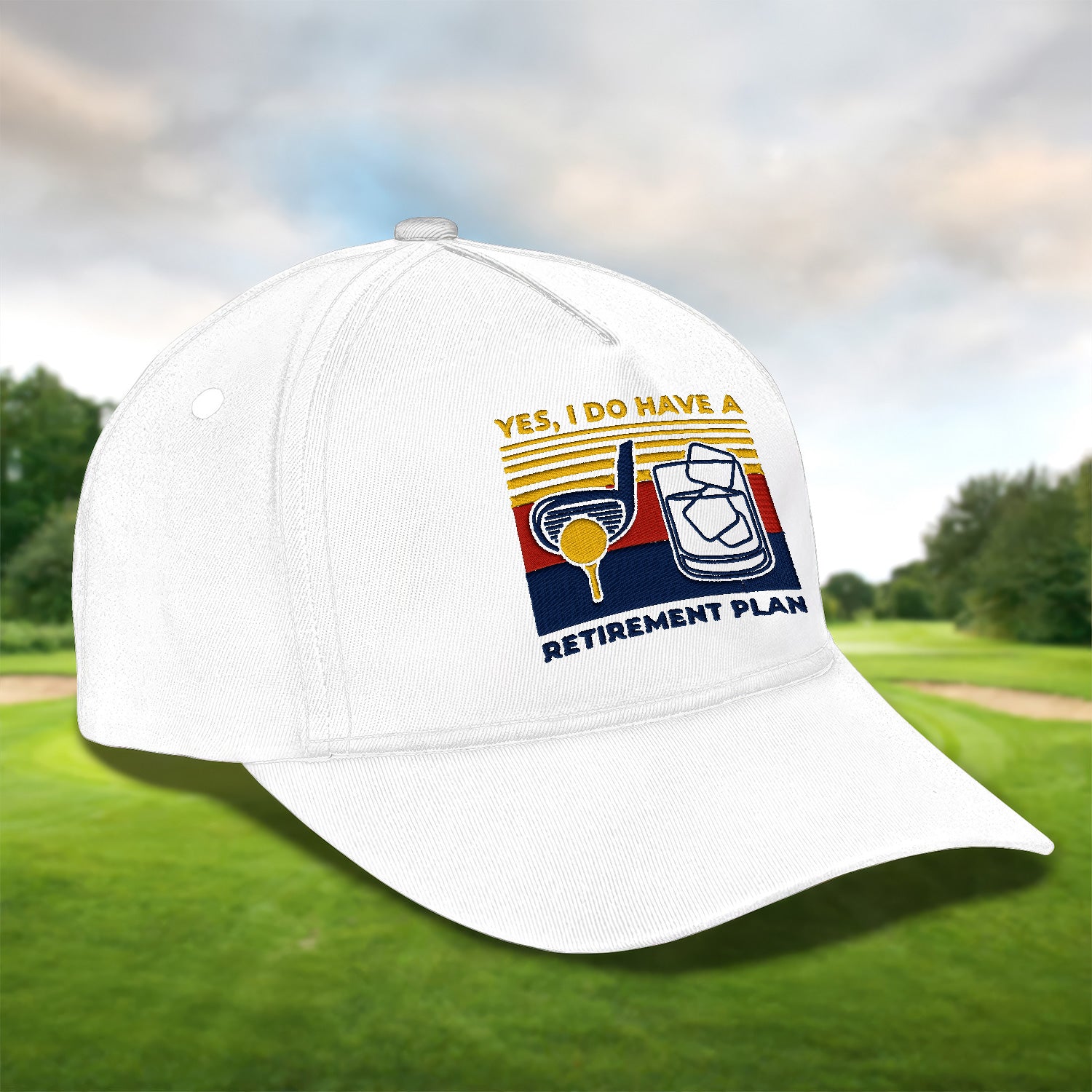 Yes, I Do Have A Retirement Plan Embroidered Baseball Cap, Funny Golf Hat, Dad Golf Gift