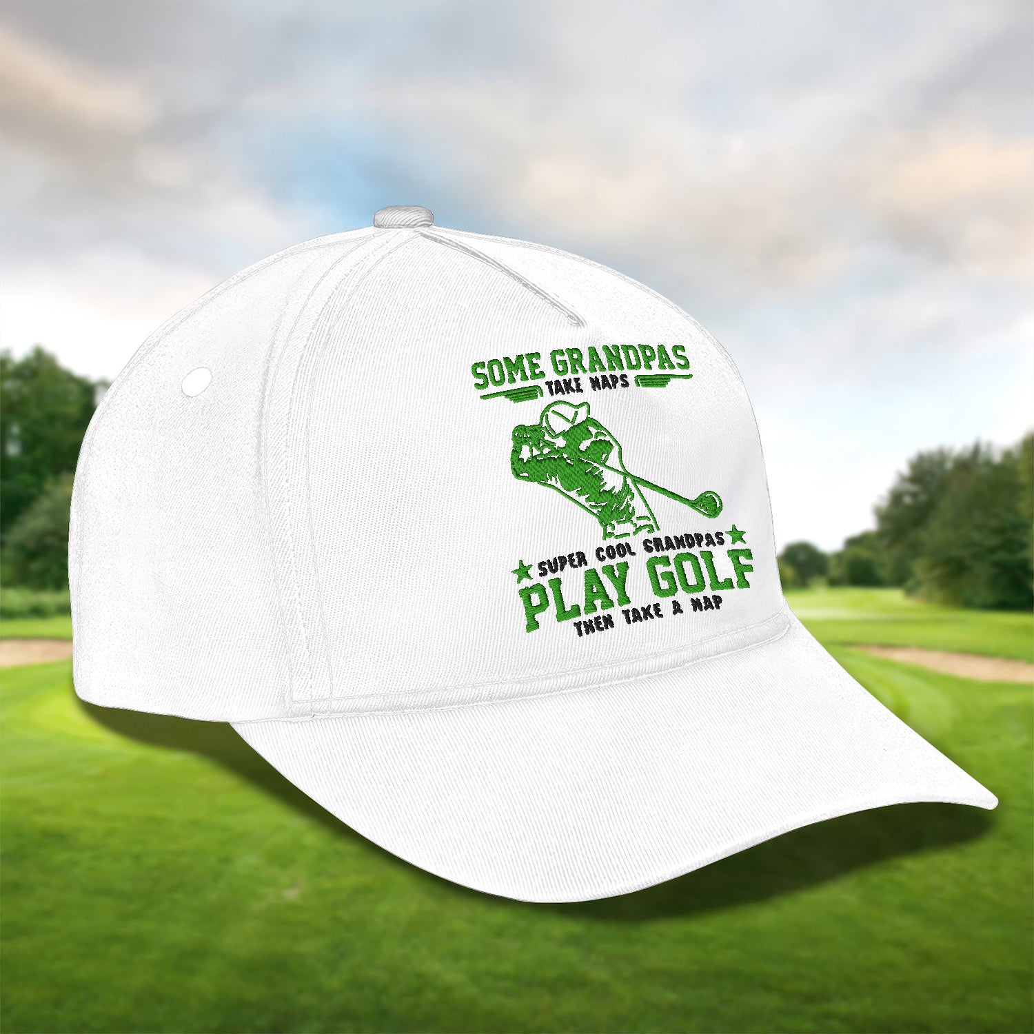 Some Grandpas Take Naps Embroidered Baseball Cap, Funny Golf Hat, Dad Golf Gift