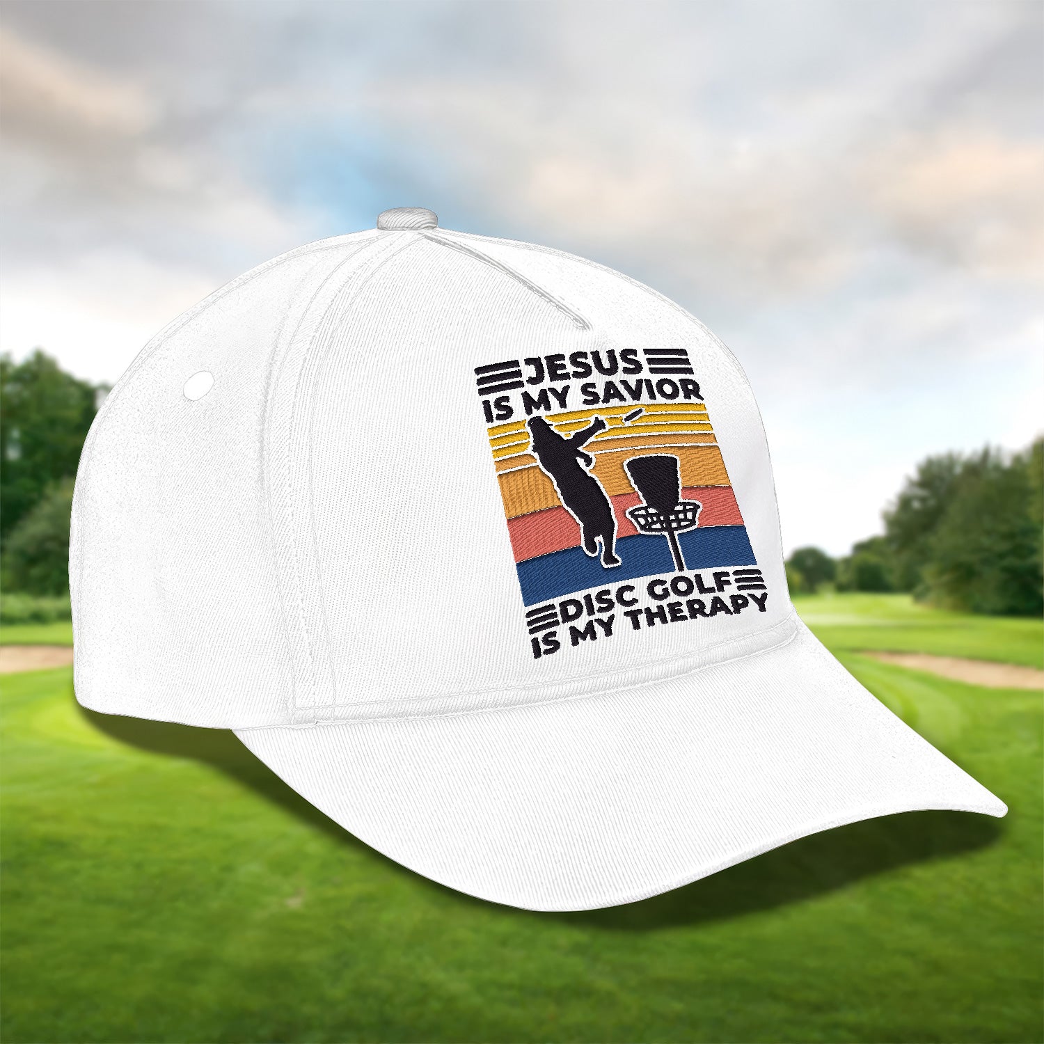 Jesus Is My Savior Embroidered Baseball Cap, Funny Golf Hat, Dad Golf Gift