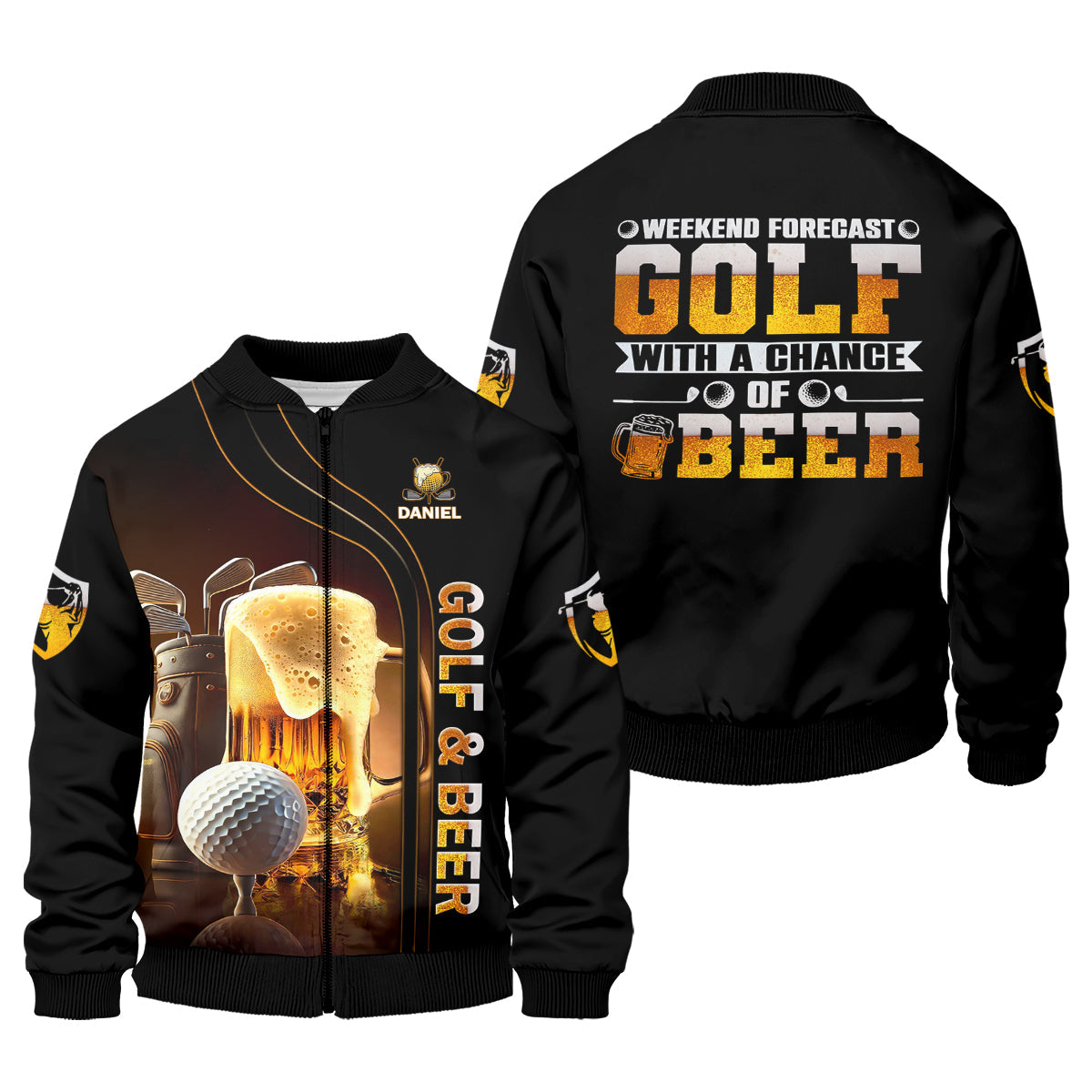 Weekend Forecast Golf With A Change Of Beer Custom Golf Polo Shirt, Mens Golf Gift, Golf Lover Gift