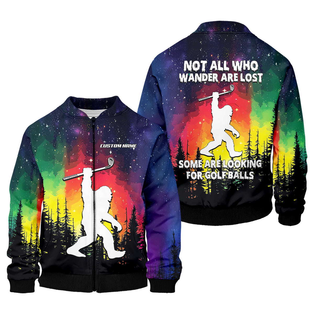 Custom Sasquatch Bigfoot Golf Polo Shirt , Funny Golf Shirt, Gift For Golfers