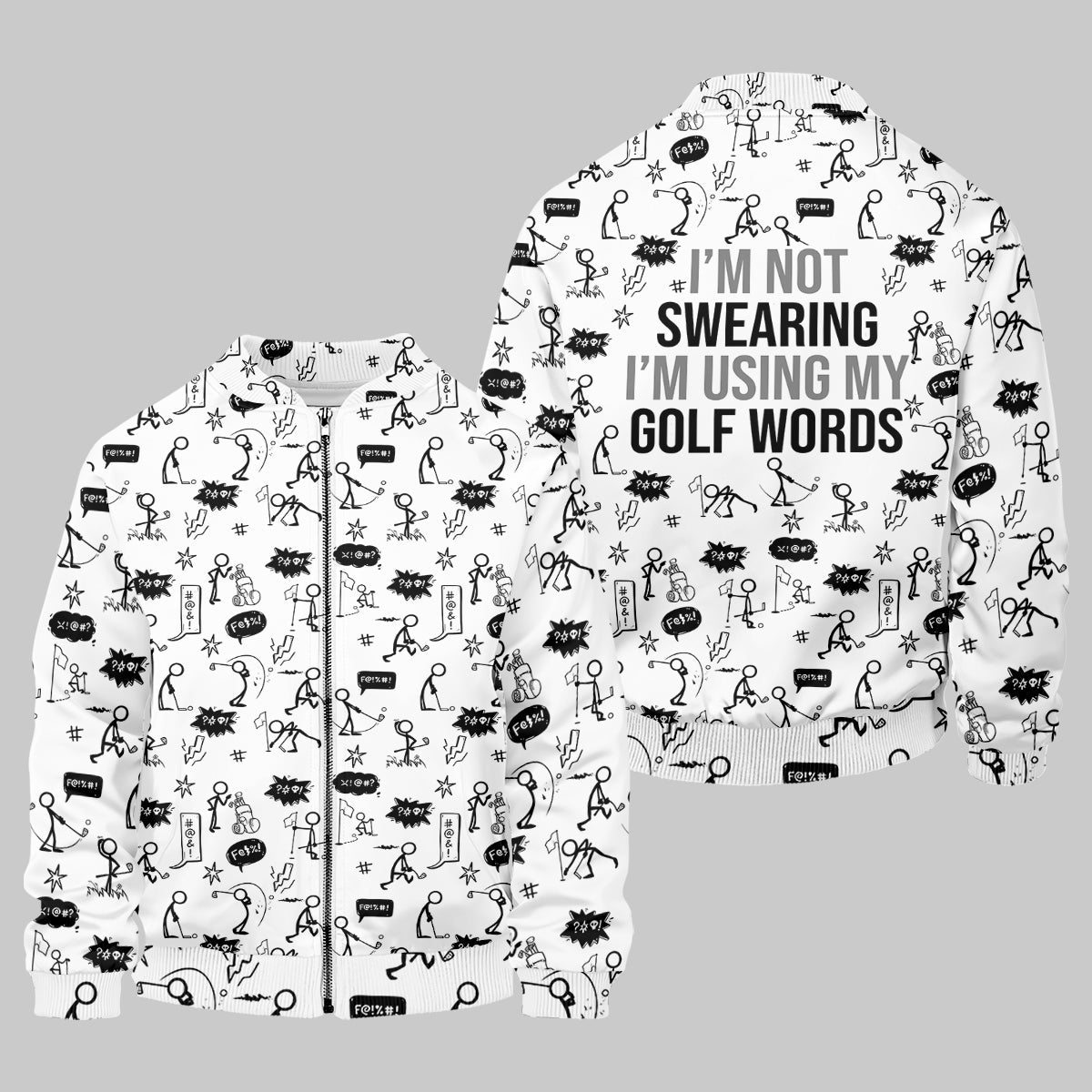 I'm Not Swearing I'm Using My Golf Words Custom Men's Golf Polo Shirt, Hilarious Golf Shirt