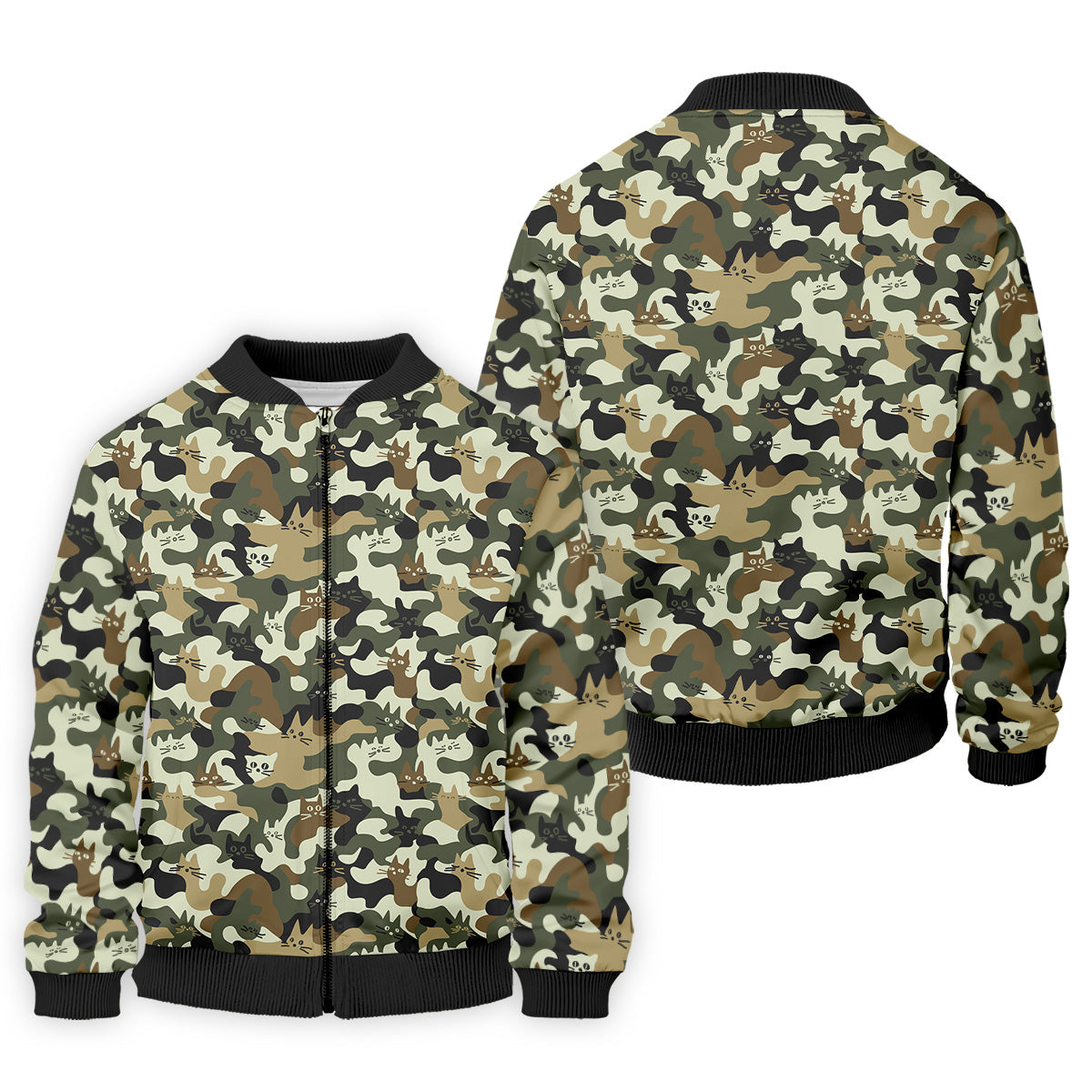 Funny Cat Camo Men's Golf Polo Shirt, Cat Golf Shirt, Funny Golf Shirt, Mens Golf Gift