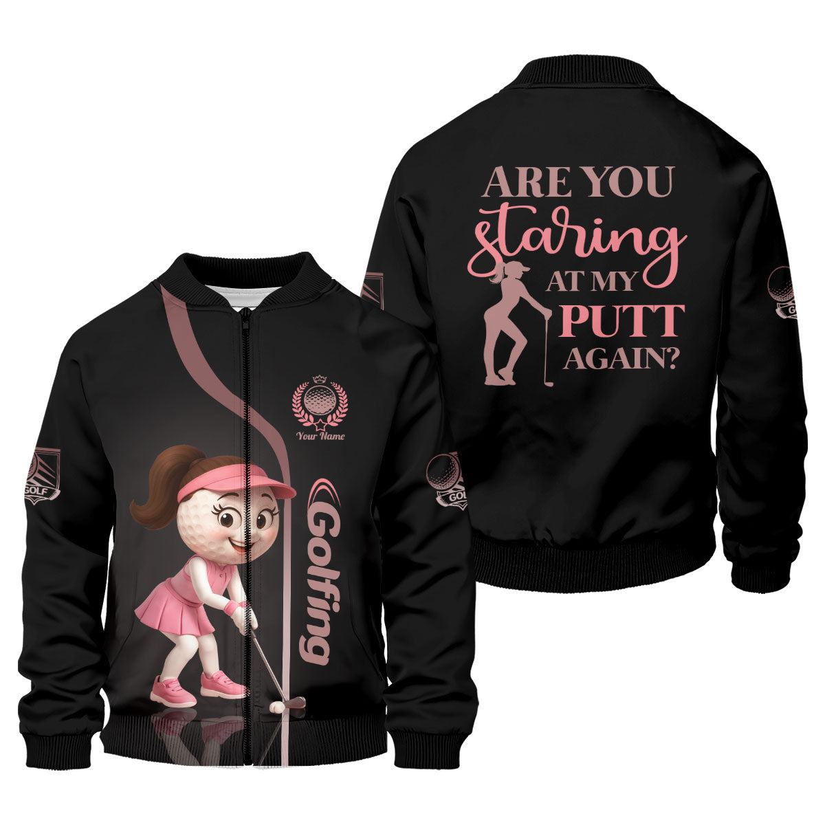 Are You Staring At My Putt Again Custom Womens Golf Polo Shirt, Ladies Golf Shirts, Womens Golf Clothes