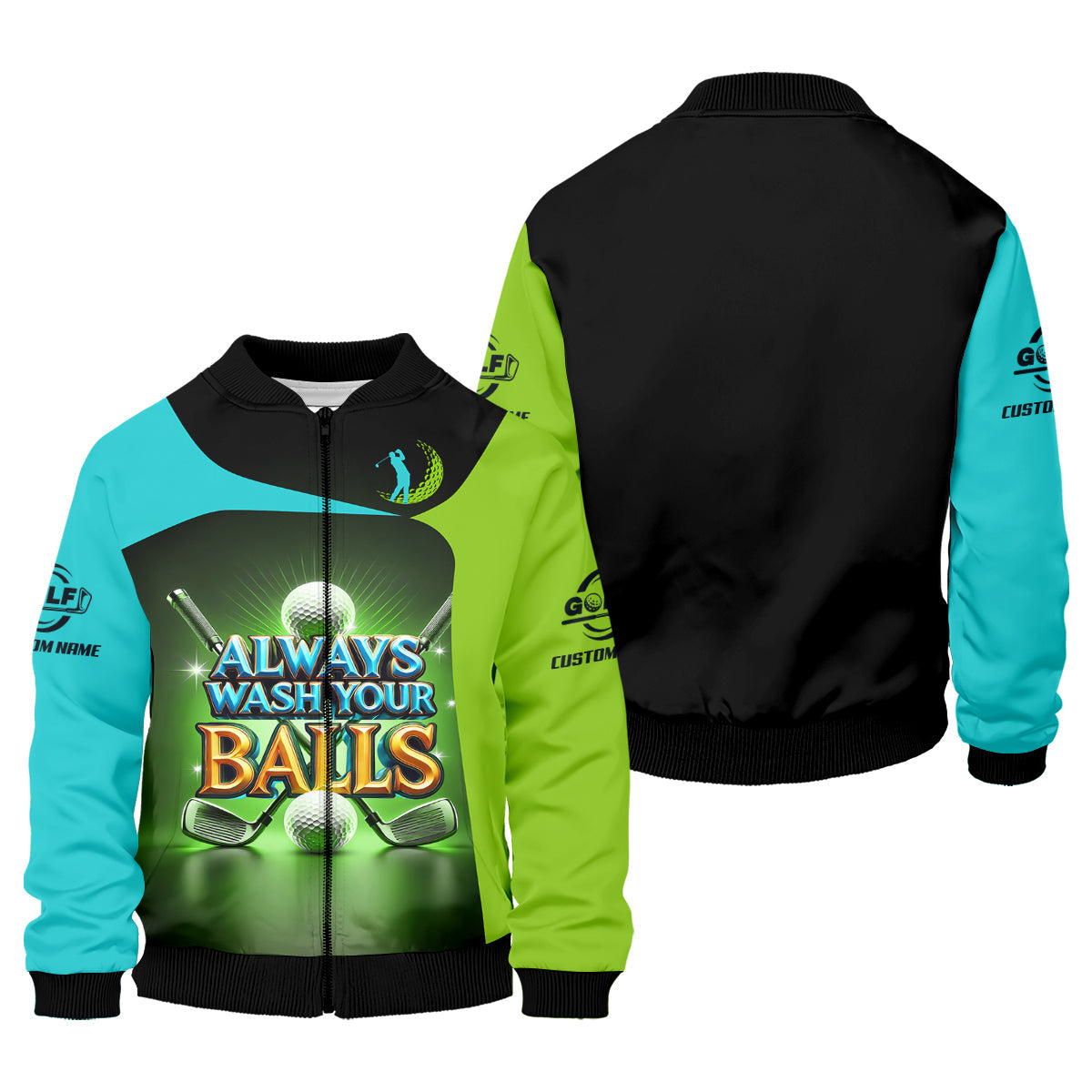 Always Wash Your Balls Custom Golf Polo Shirt, Funny Golf Shirt, Mens Golf Gift