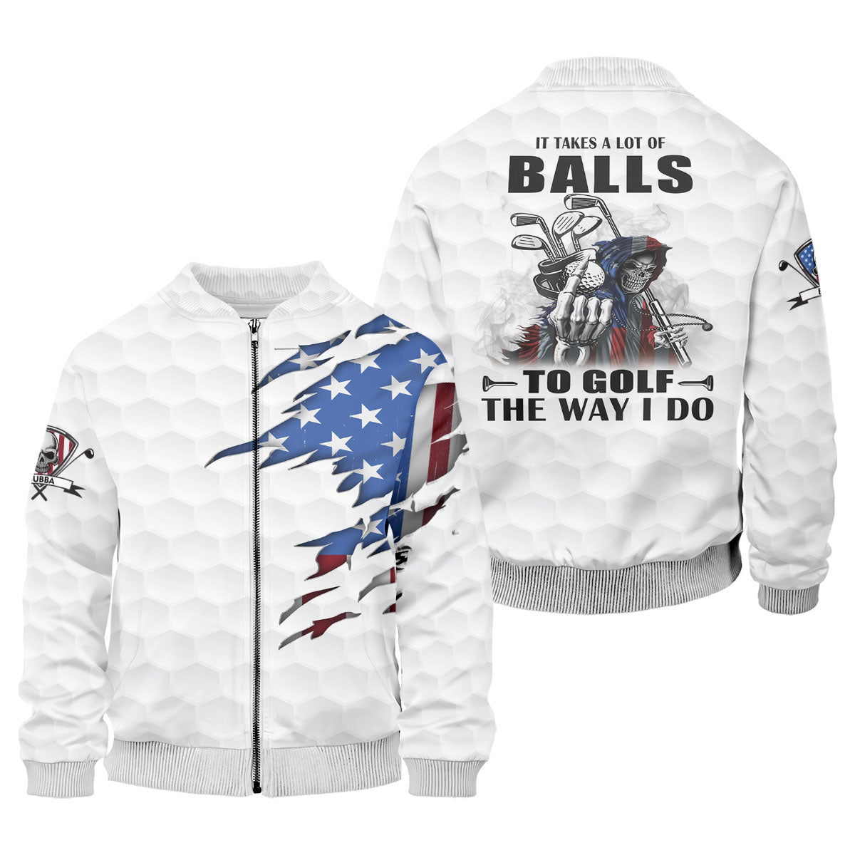 America Skeleton Golf Polo Shirt, Golfing Apparel, Golf Clothing, Mens Golf Gift