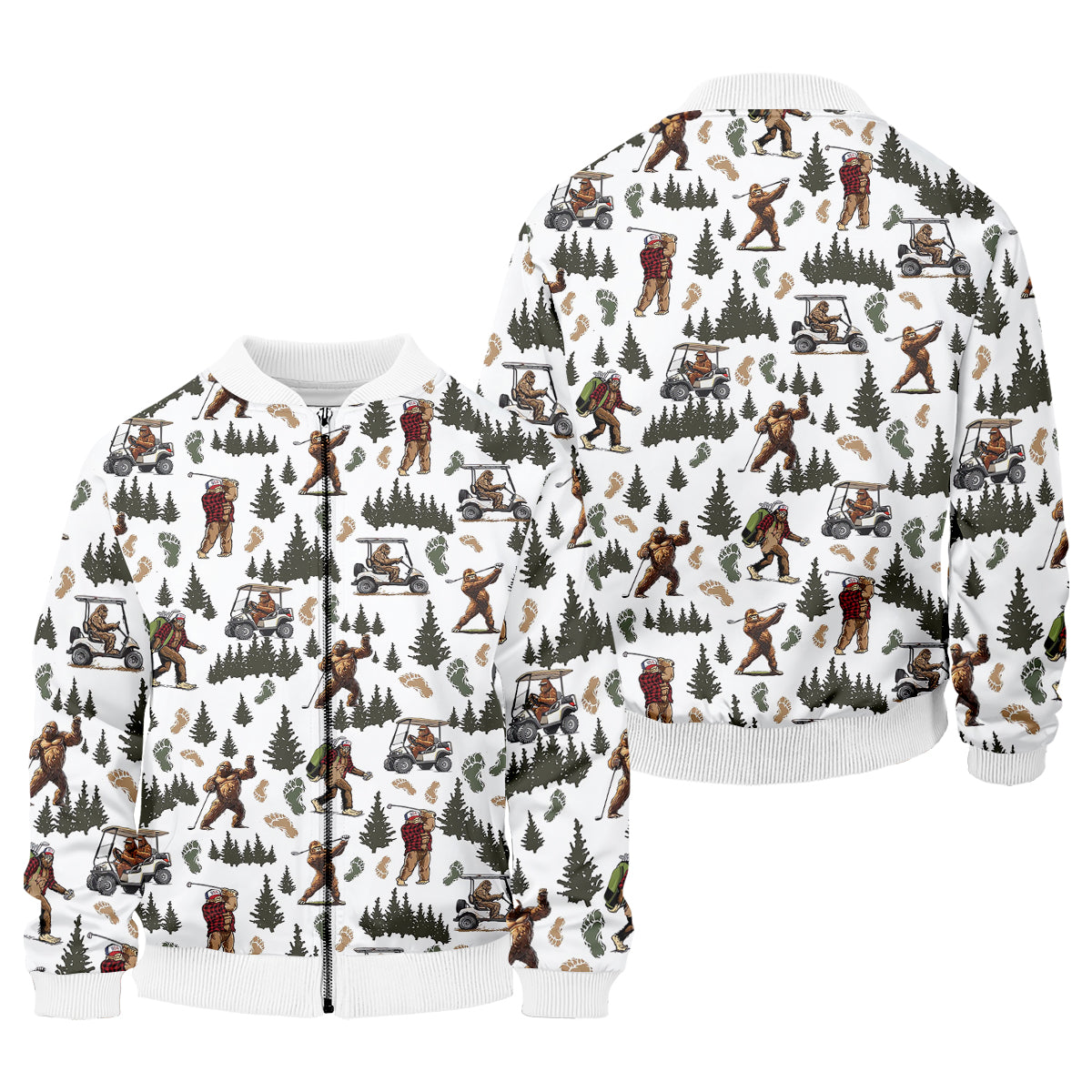 Bigfoot Sasquatch Men's Golf Polo Shirt, Funny Golf Shirt, Men Golf Gifts