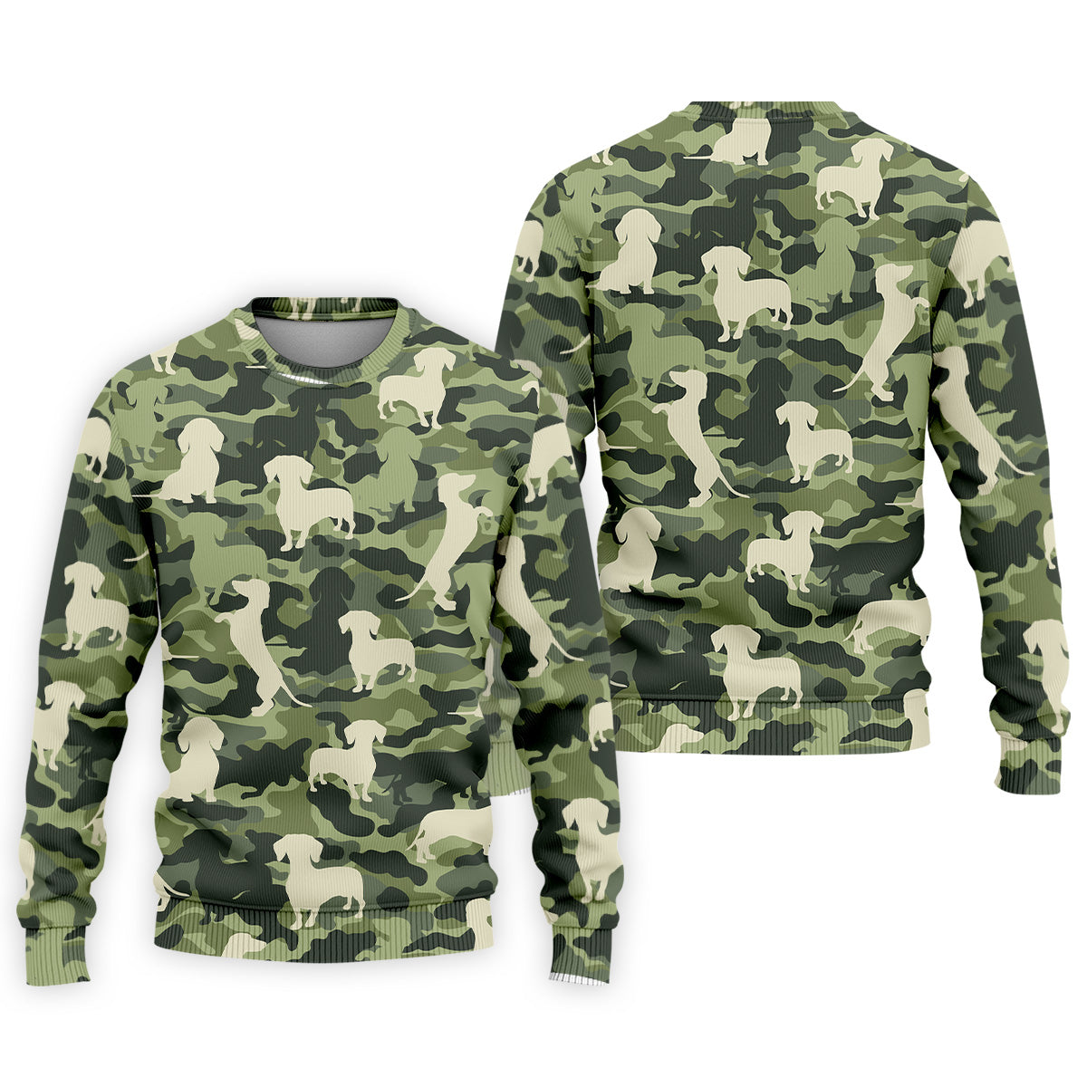 Funny Dachchunds Camo Men's Golf Shirt, Dog Golf Shirt, Funny Golf Shirt, Men Golf Gift