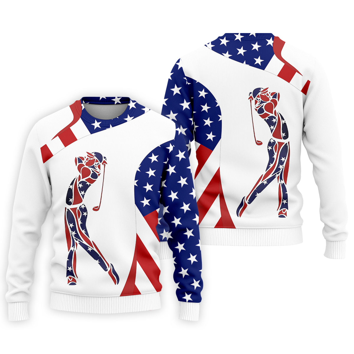 American Golfer Mens Golf Polo Shirt, Mens Golf Gift, Mens Golf Shirt