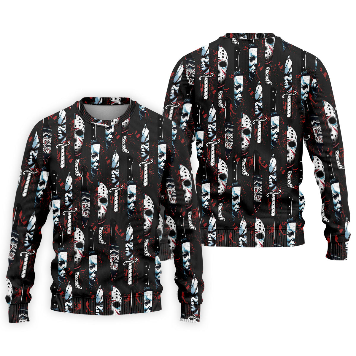 Horror Character Men's Golf Shirt, Horror Movie Shirt, Halloween Golf Shirt, Men Golf Gifts