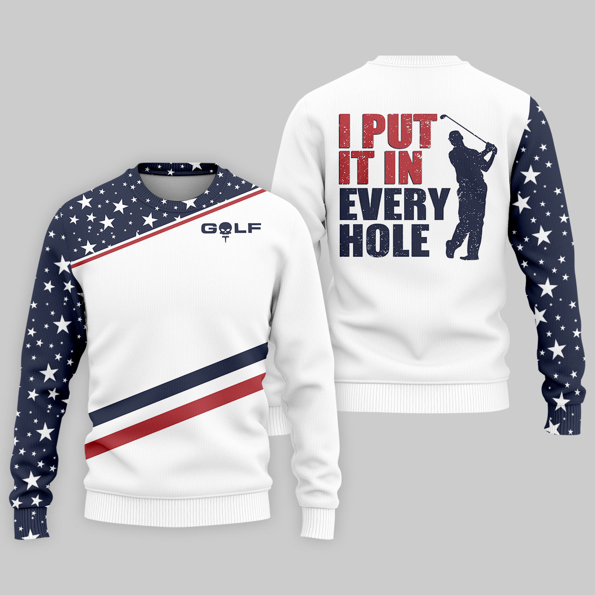 I Put It in Every Hole Mens Golf Polo Shirt, Mens Golf Gift, Funny Golf Shirt