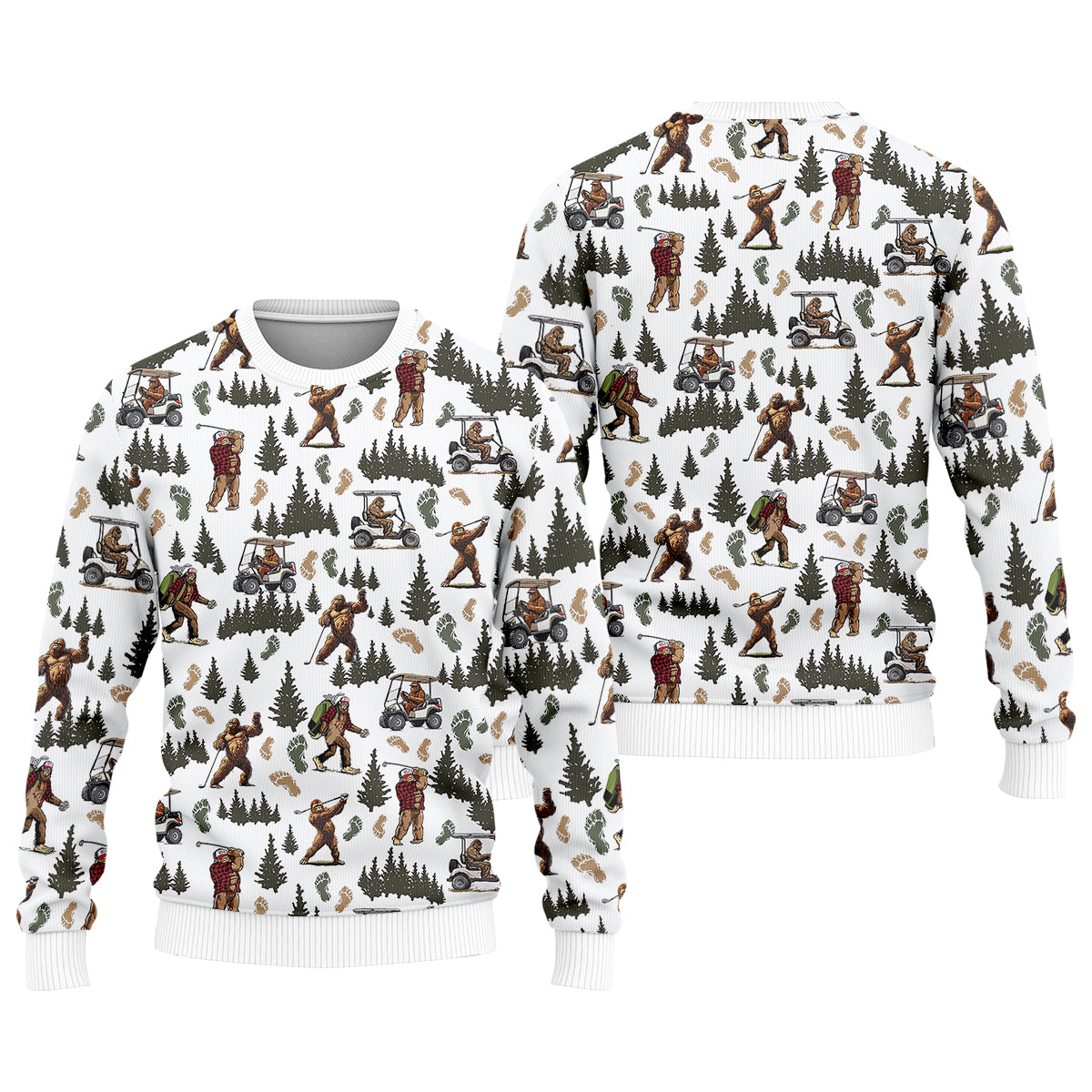 Bigfoot Sasquatch Men's Golf Polo Shirt, Funny Golf Shirt, Men Golf Gifts