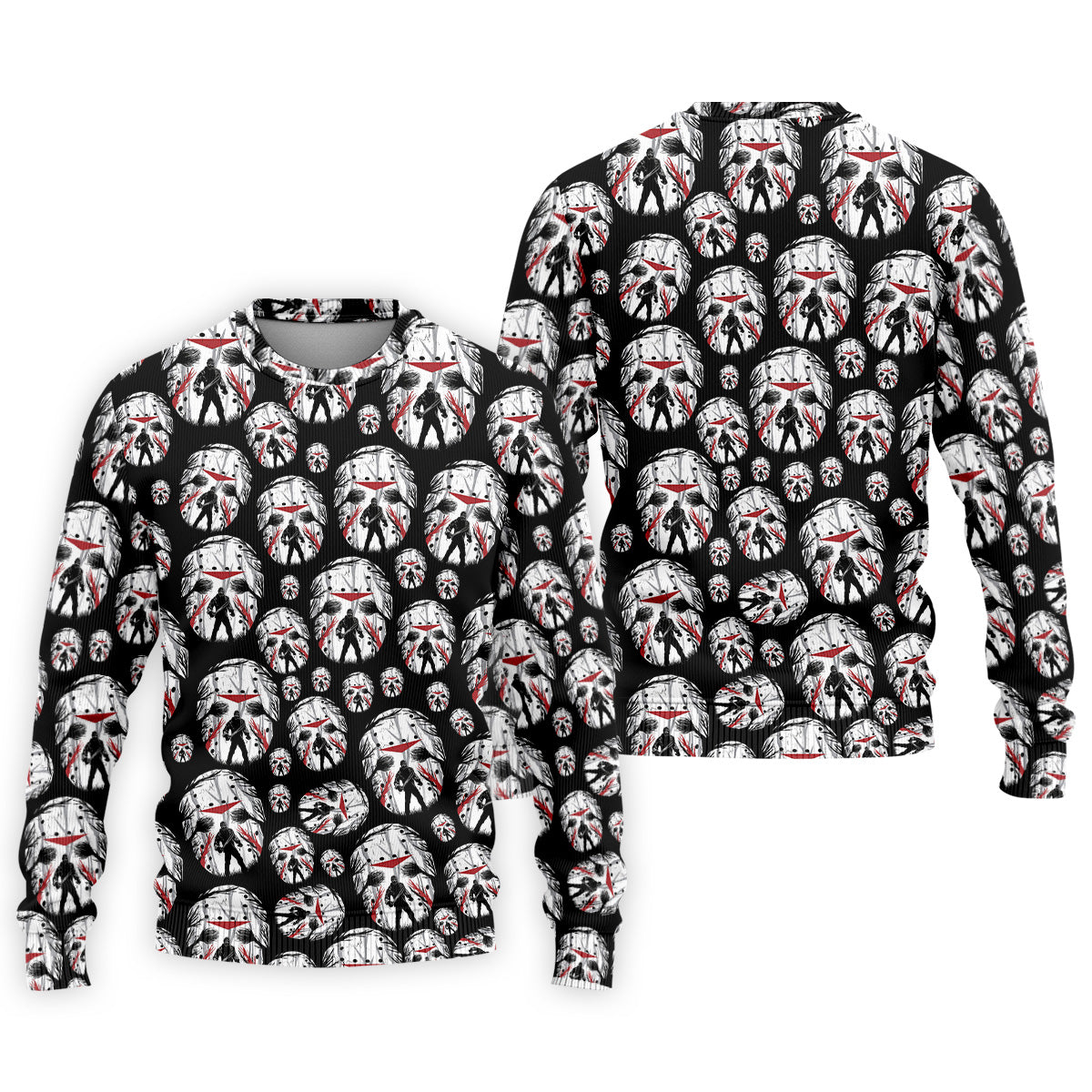 Jason Horror Character Men's Polo Shirt, Horror Movie Shirt, Halloween Golf Shirt, Scary Halloween Shirts