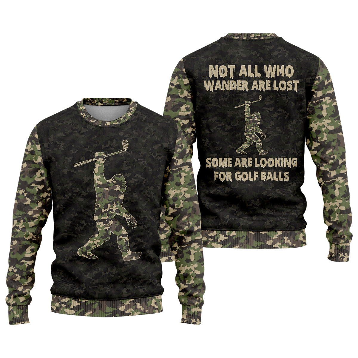 Funny Bigfoot Men's Golf Polo Shirt, Mens Golf Shirt, Funny Golf Shirt, Gift For Golfers