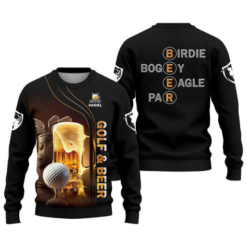 Golf And Beer Custom Golf Sweatshirt, Funny Golf Shirt, Gift For Golfers