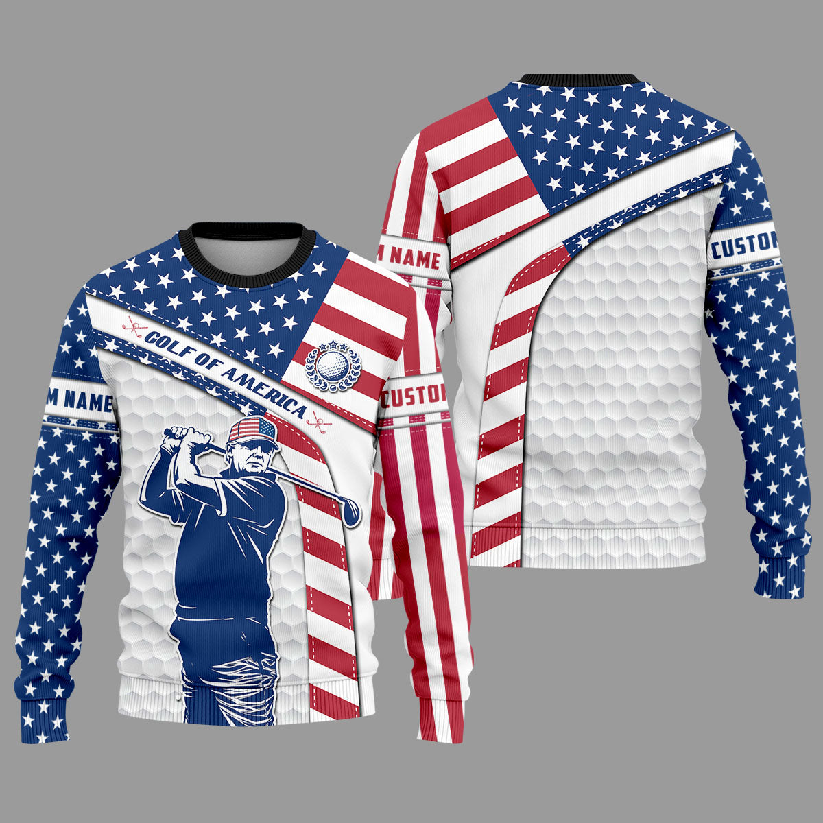 Funny Trump Golf Of America Custom Polos For Men, Mens Golf Gift, Golfing Apparel, Mens Polo Shirts