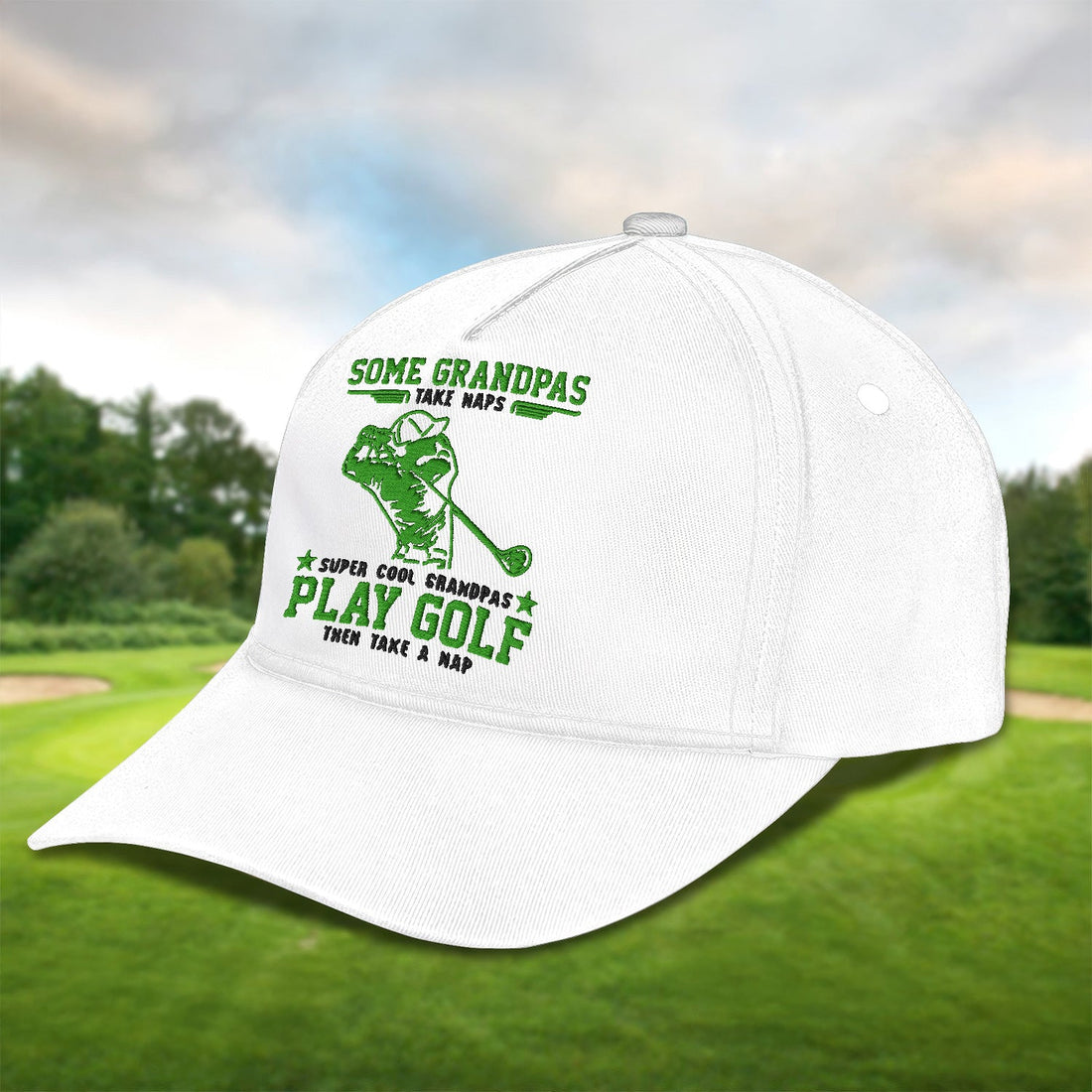 Some Grandpas Take Naps Embroidered Baseball Cap, Funny Golf Hat, Dad Golf Gift