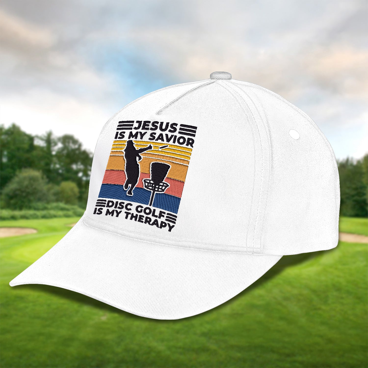 Jesus Is My Savior Embroidered Baseball Cap, Funny Golf Hat, Dad Golf Gift