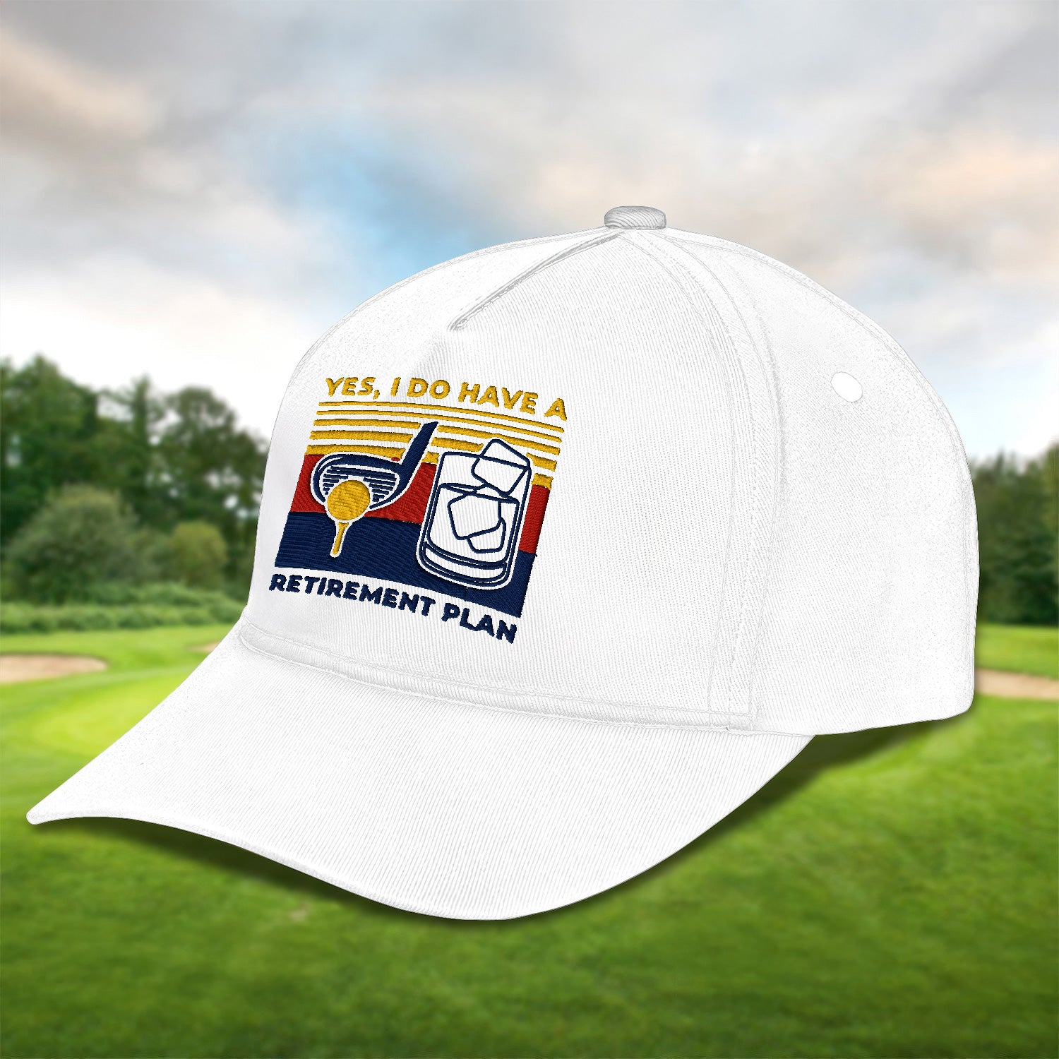 Yes, I Do Have A Retirement Plan Embroidered Baseball Cap, Funny Golf Hat, Dad Golf Gift