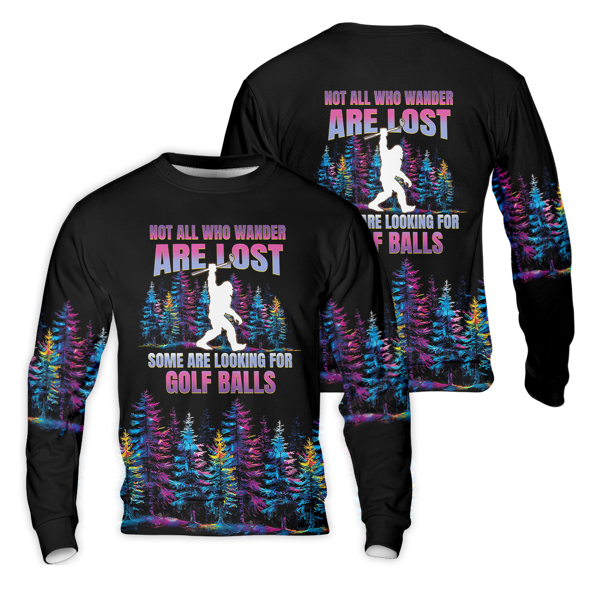 Custom Funny Sasquatch Bigfoot Golf Polo Shirt, Dad Golf Gift, Christmas Golf Gift