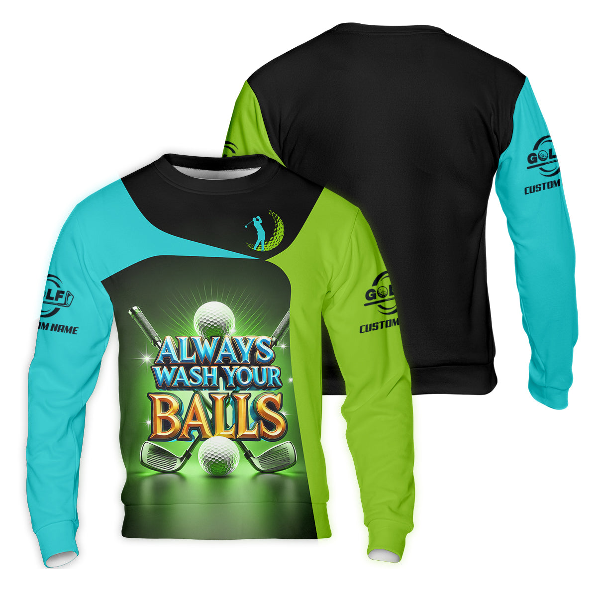 Always Wash Your Balls Custom Golf Polo Shirt, Funny Golf Shirt, Mens Golf Gift