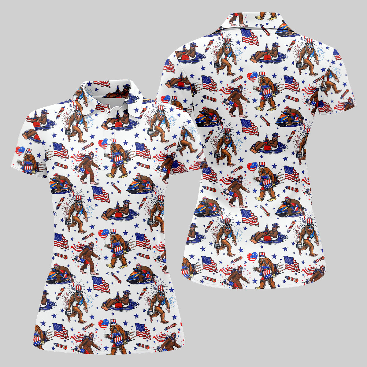 Bigfoot Sasquatch Funny Golf Polo Shirt, Ladies Golf Shirt, Women Golf Shirt, Funny Golf Gift