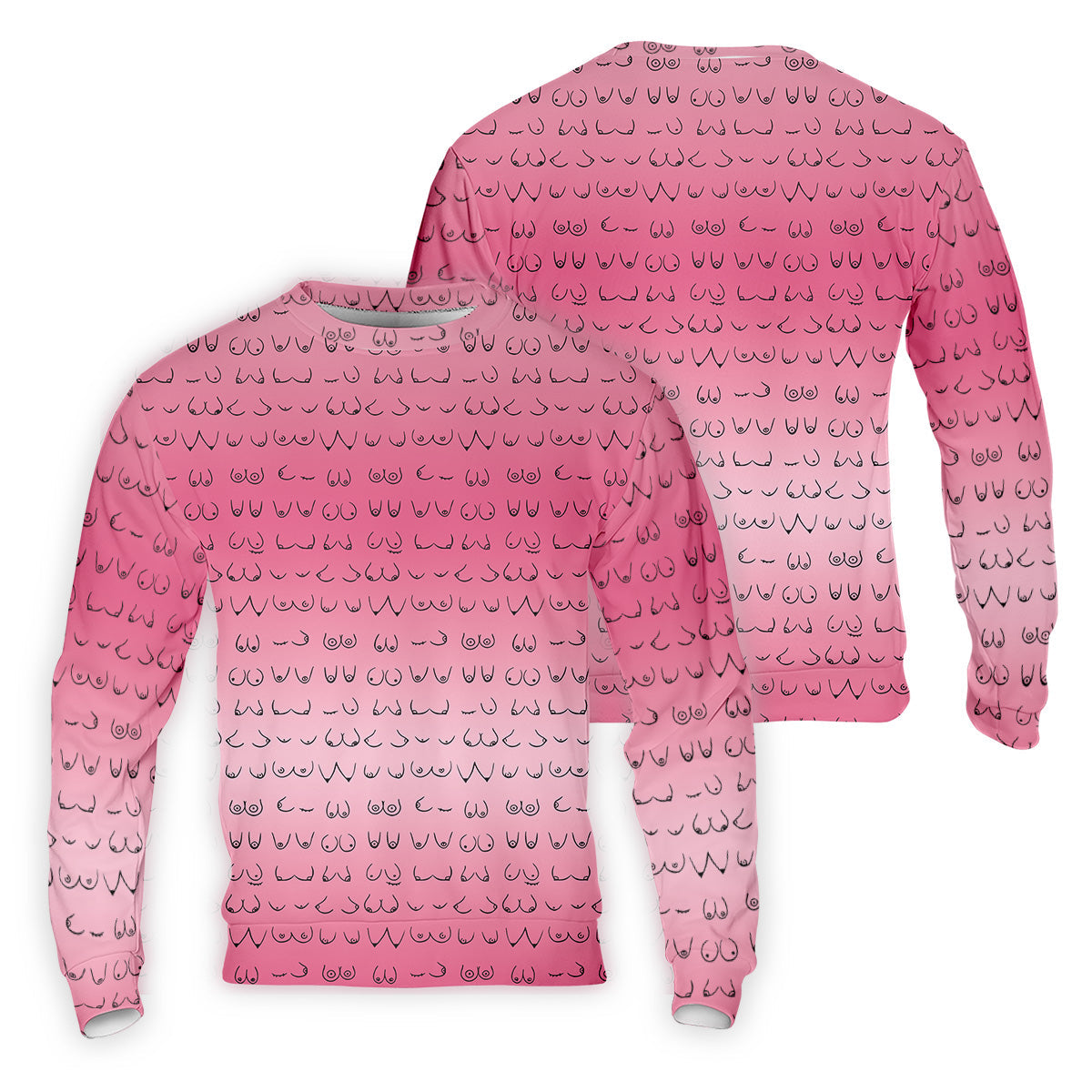 Funny Boobs Men's Pink Golf Polo, Golf Tops For Men, Unique Gift For Golfer, Golfing Apparel