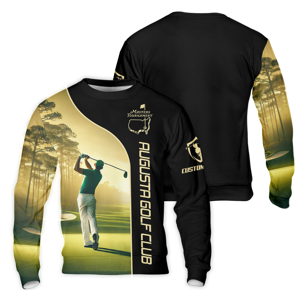 Augusta Golf Club Custom Men's Golf Polo Shirt, Gift For Golfers