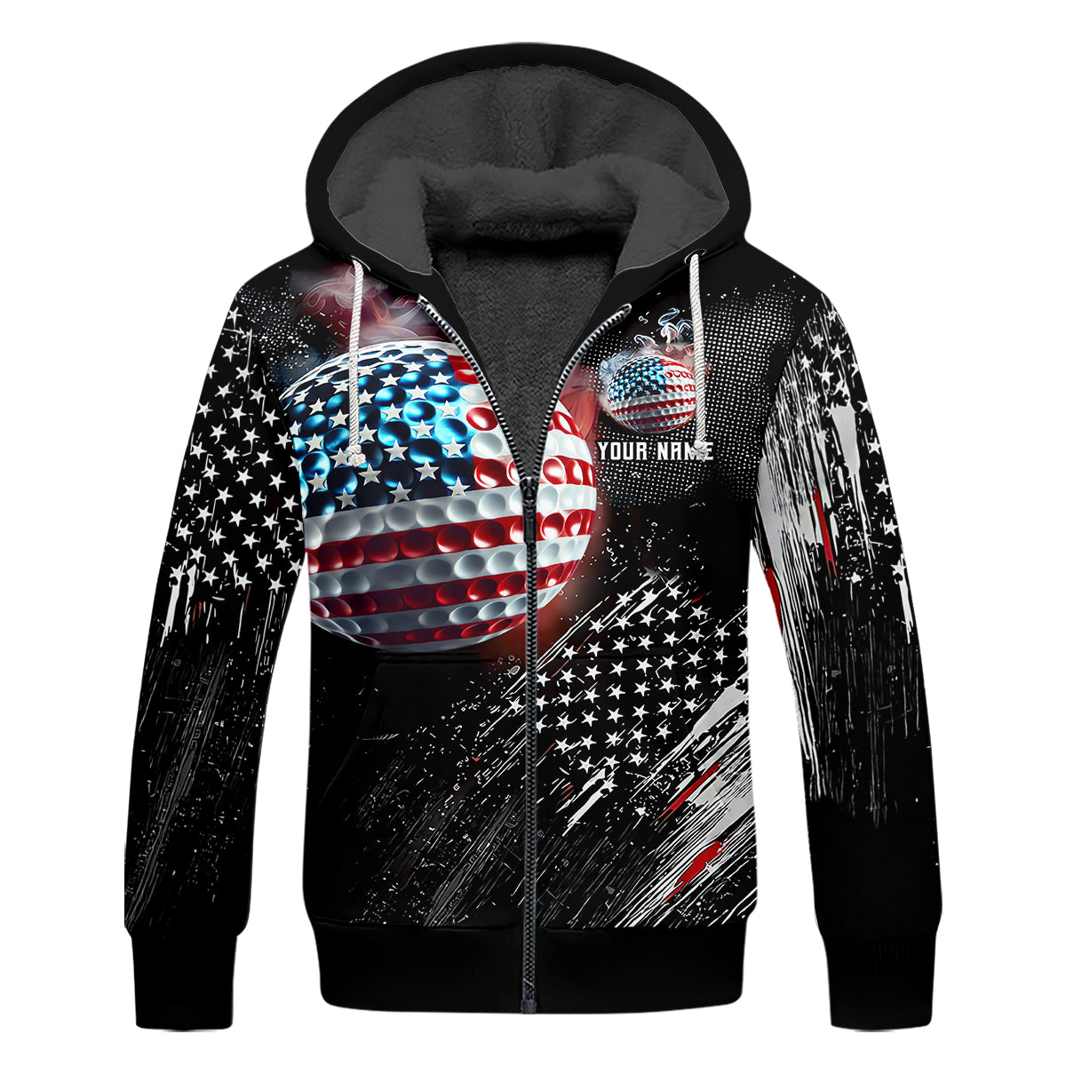 American Flag Ball Custom Golf Polo Shirt, Funny Golf Shirt, Dad Golf Gift