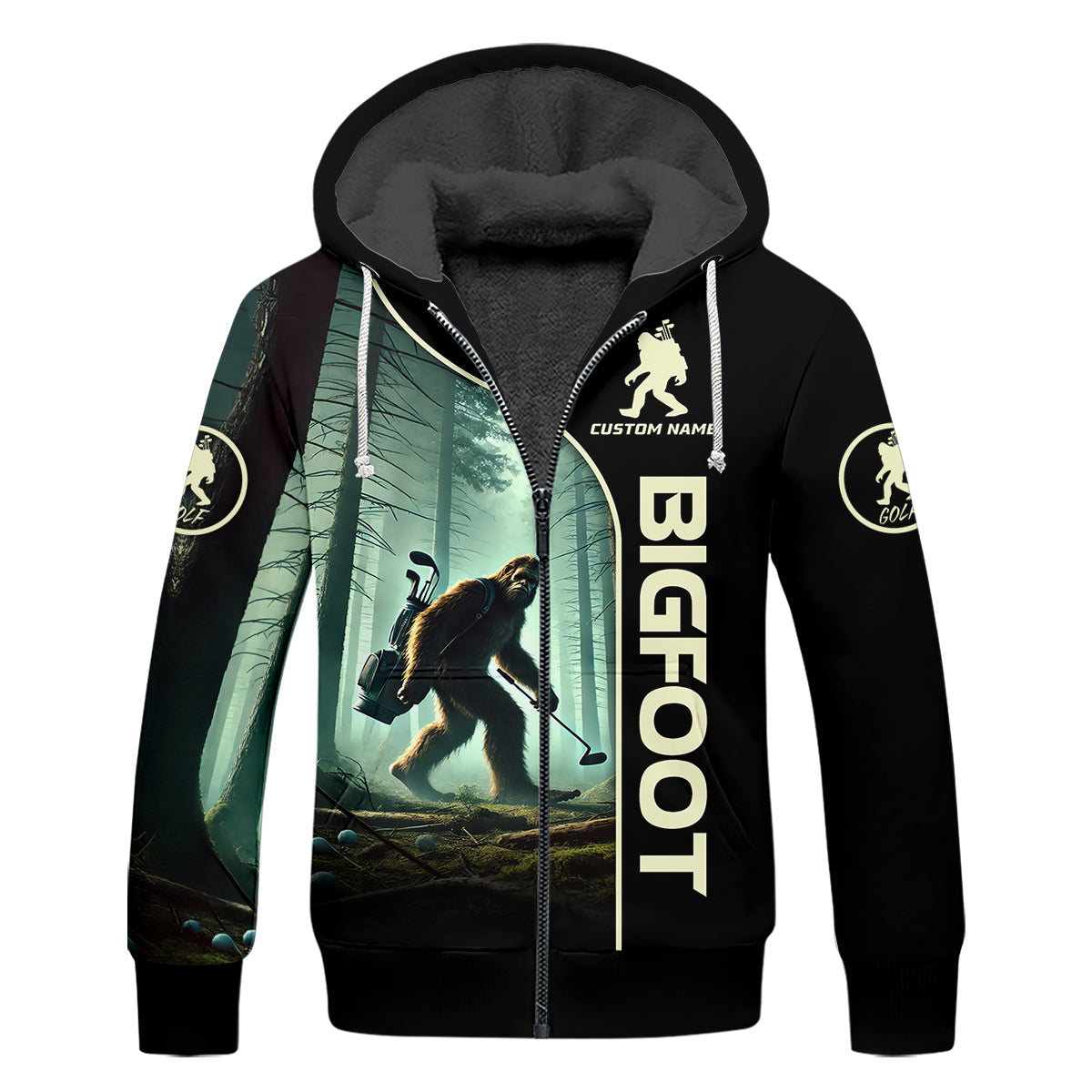 Not All Who Wander Are Lost Custom Men's Golf Polo Shirt, Funny Bigfoot Golf Shirt, Dad Golf Gift