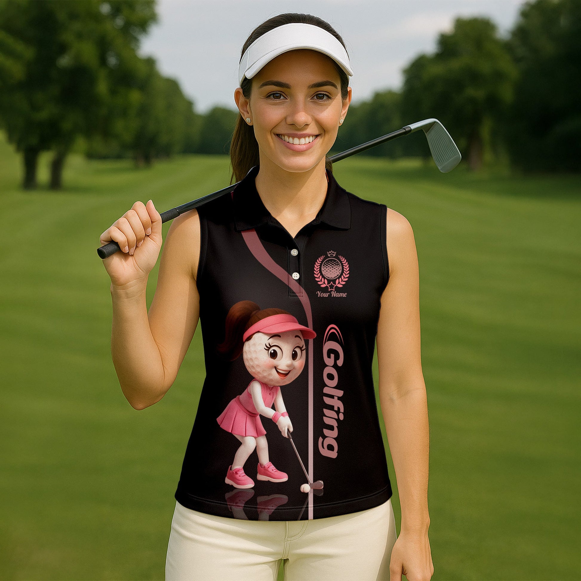 Are You Staring At My Putt Again Custom Womens Golf Polo Shirt, Ladies Golf Shirts, Womens Golf Clothes