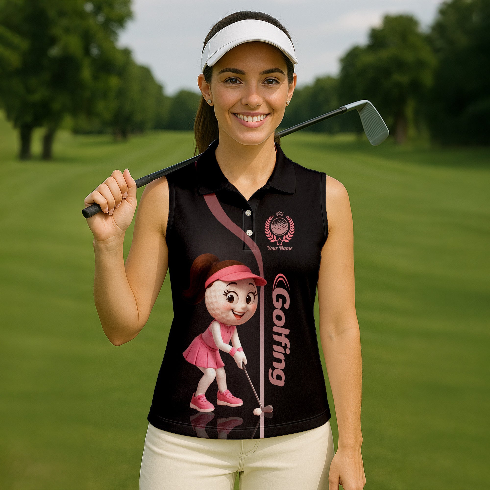 Are You Staring At My Putt Again Custom Womens Golf Polo Shirt, Ladies Golf Shirts, Womens Golf Clothes