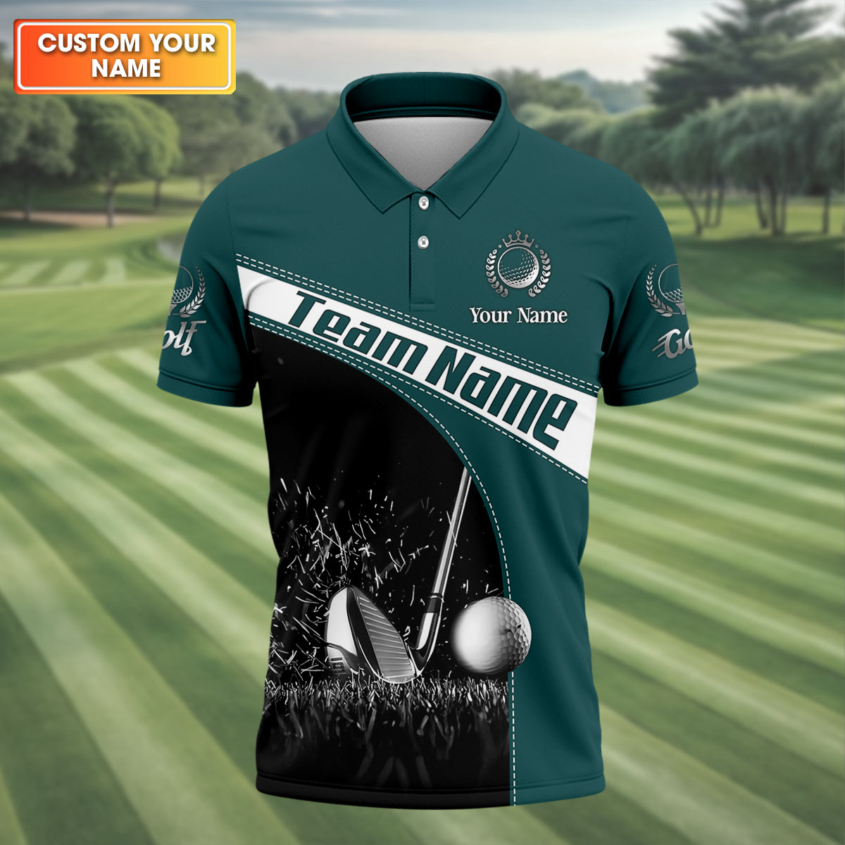 Weapons Of Grass Destruction Custom Men's Golf Polo Shirt, Funny Golf Shirt, Dad Golf Gift